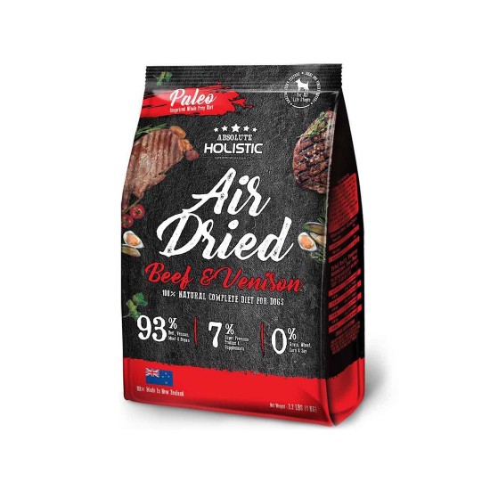 Absolute Holistic Dog Food Air Dried Beef Venison 1kg